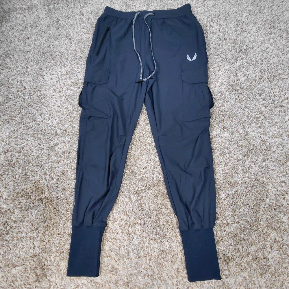 ASRV Pants Tetra Lite Cargo High Rib Jogger Pants Mens Medium Blue DSG-0825